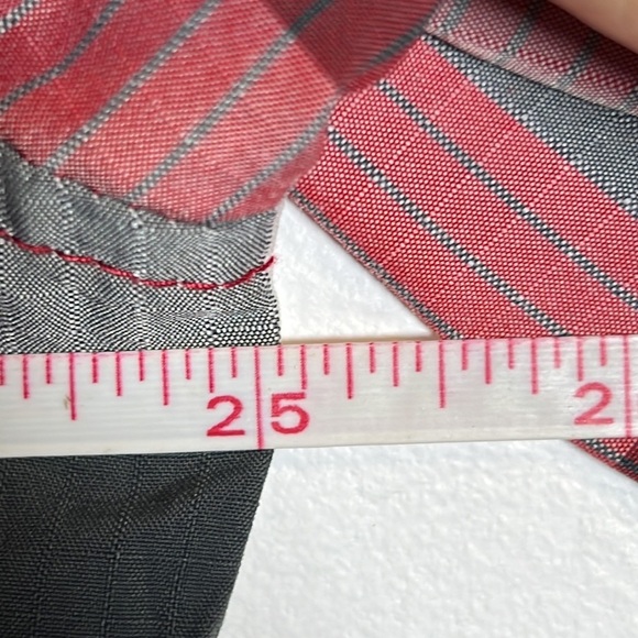 Orvis Red, Black White Plaid Button Down Short Sleeve Shirt for Men's - Picture 7 of 7